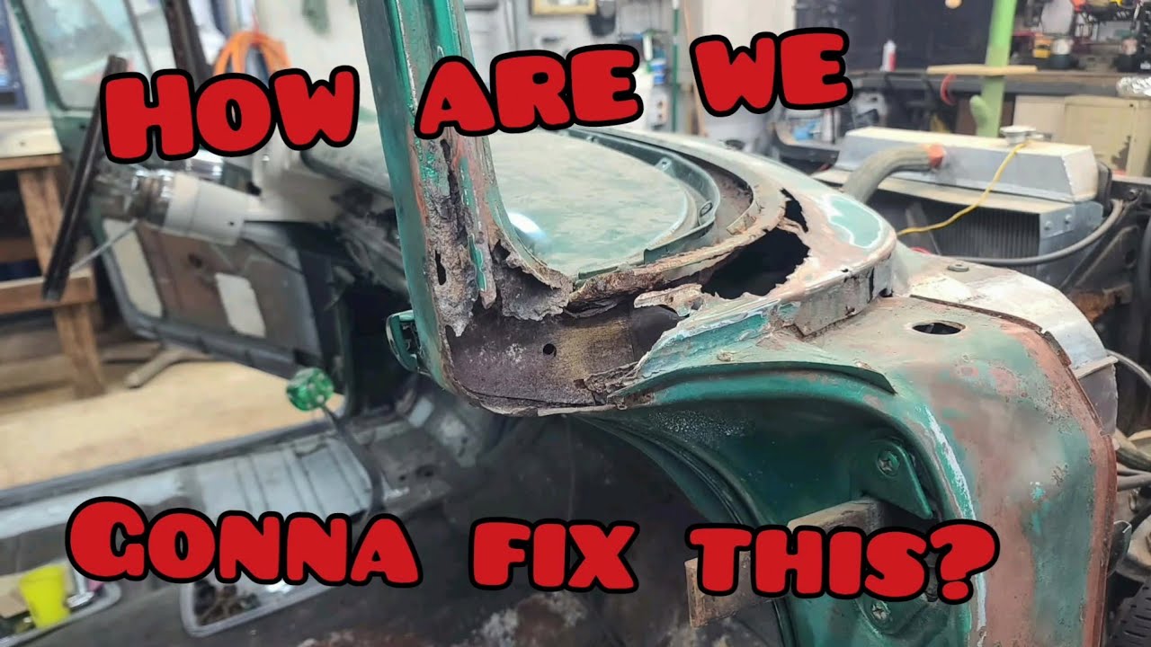 Can’t Believe the Roof Was Still Attached… 1957 Chevy A-Pillar RUST Repair