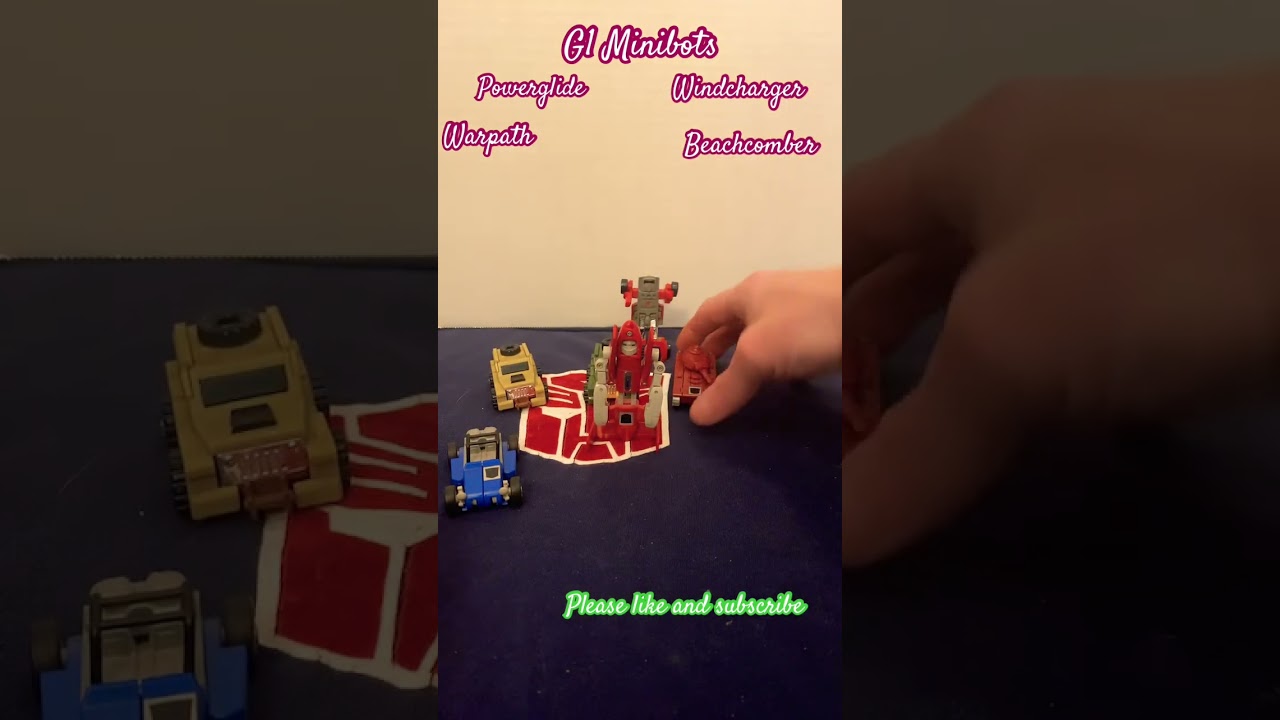 Transformers G1 Minibots (1984) Powerglide, Windcharger, Warpath, Beachcomber 