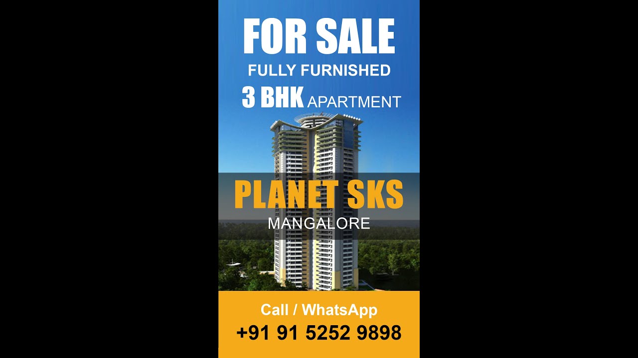 For Sale: Fully Furnished 3 BHK Apartment on Higher Floors at Planet SKS - Mangalore.