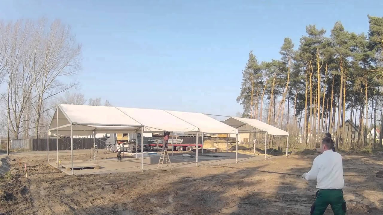 Festzelt Aufbau Zeitraffer