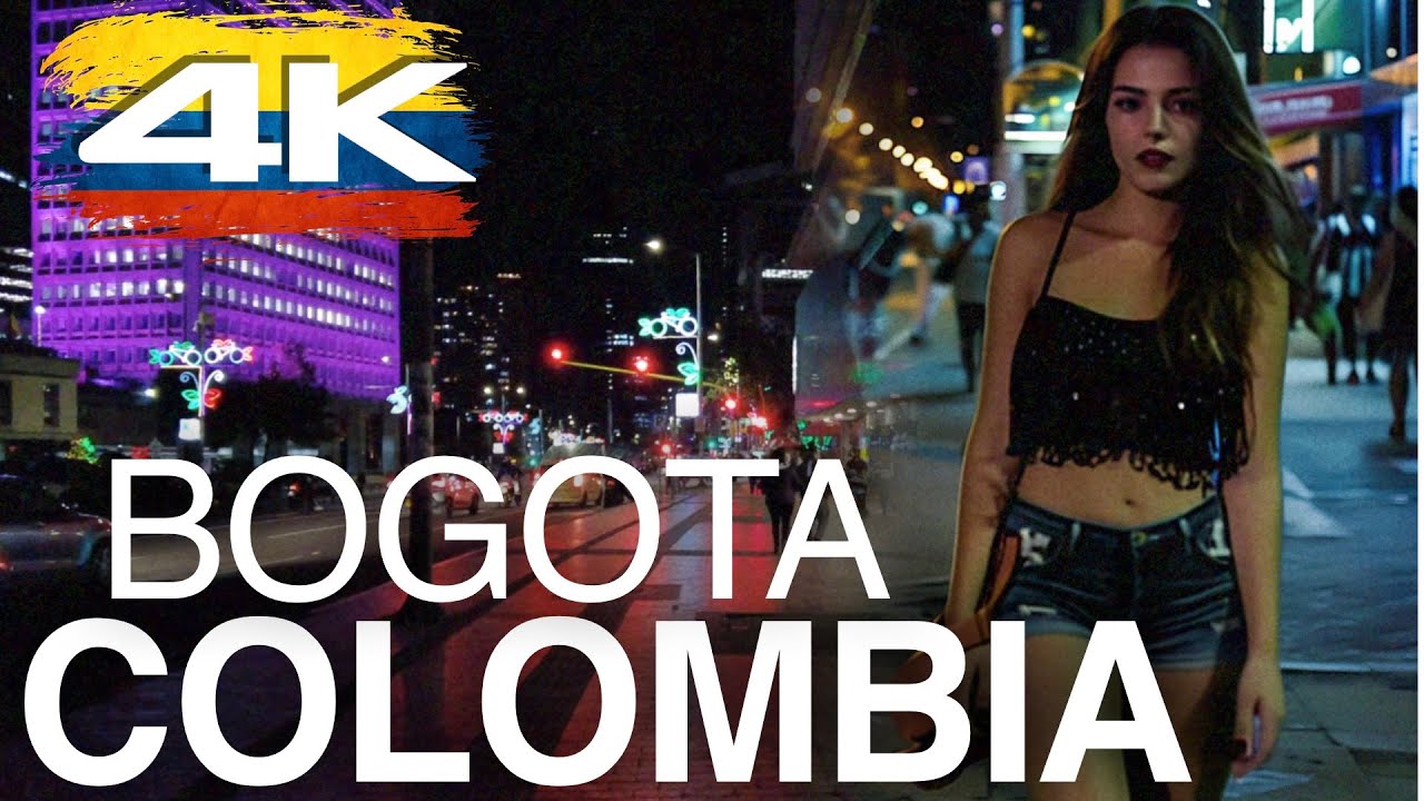 Colombia. Bogota. 4K Walk at Night 🇨🇴