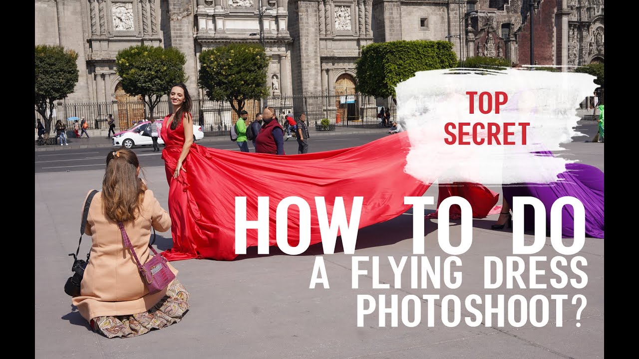How to do a flying dress photoshoot, empowering women, backstage photography session in Mexico City.