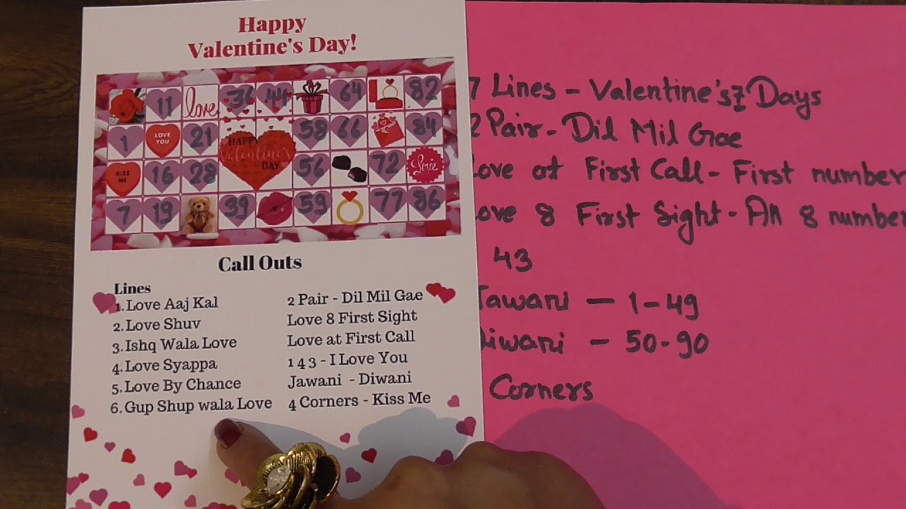 2020 Valentines Day Tambola/Housie with Special Dividends|Fun Game for Kitty/BC Party|PrachiGameIdea