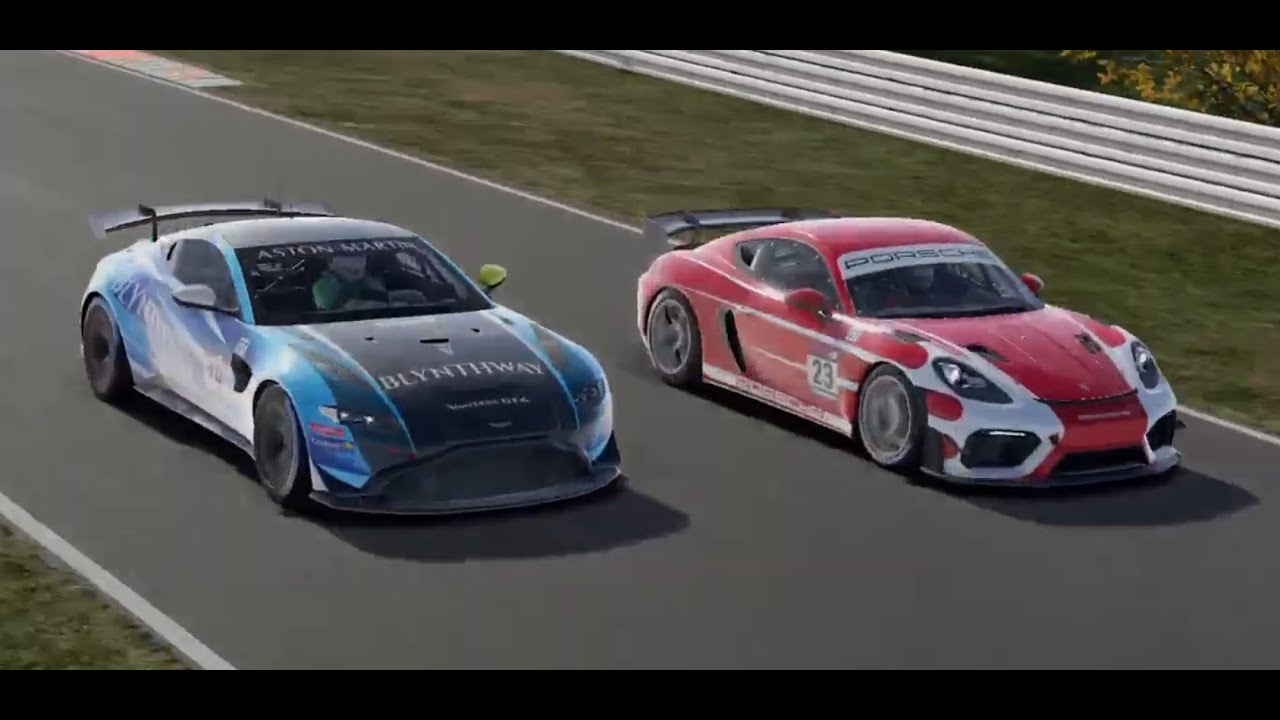 Project Motor Racing | GT4 Race | Nurburgring Nordschleife | Porsche Chasing Down Mercedes