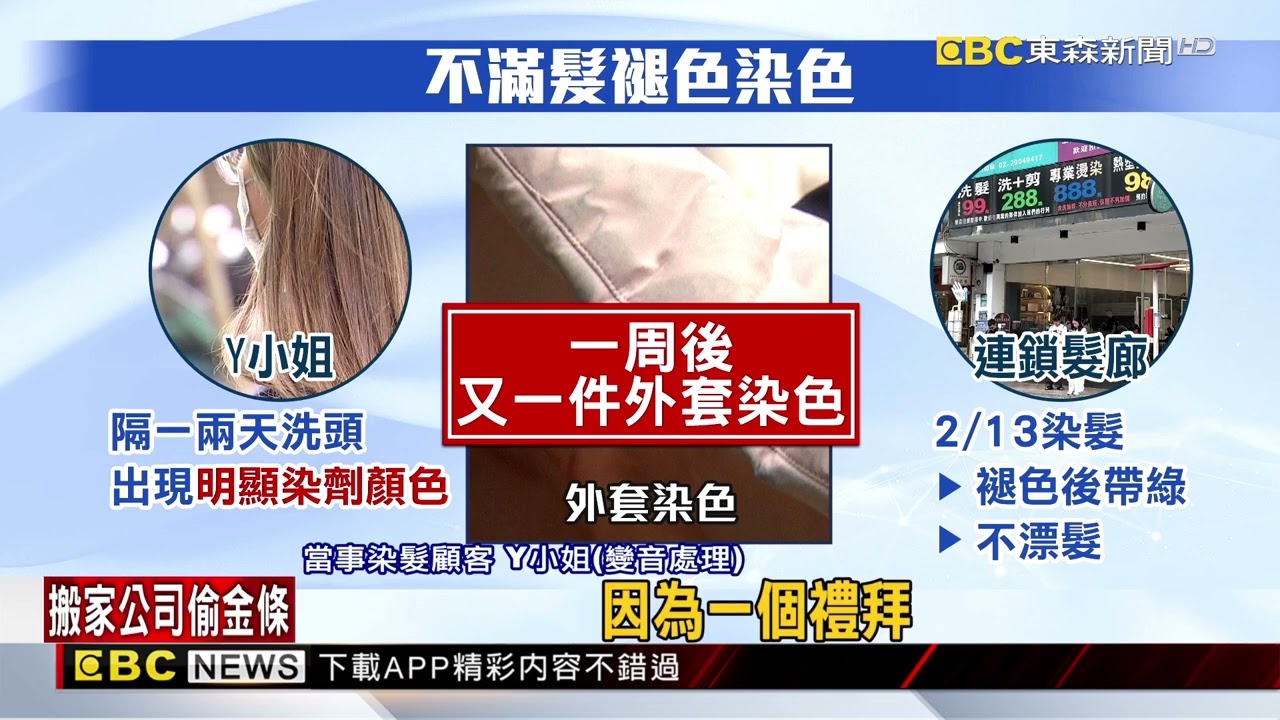 獨家》染髮狂褪色「毀2外套」 客怒控髮廊「冷處理」@newsebc