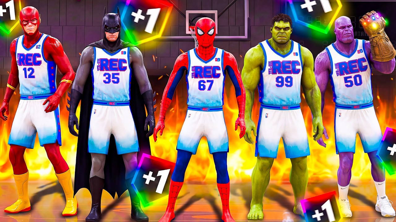 I Took 5 SUPERHEROES to the REC in NBA 2K26 (+100 CAP BREAKERS)