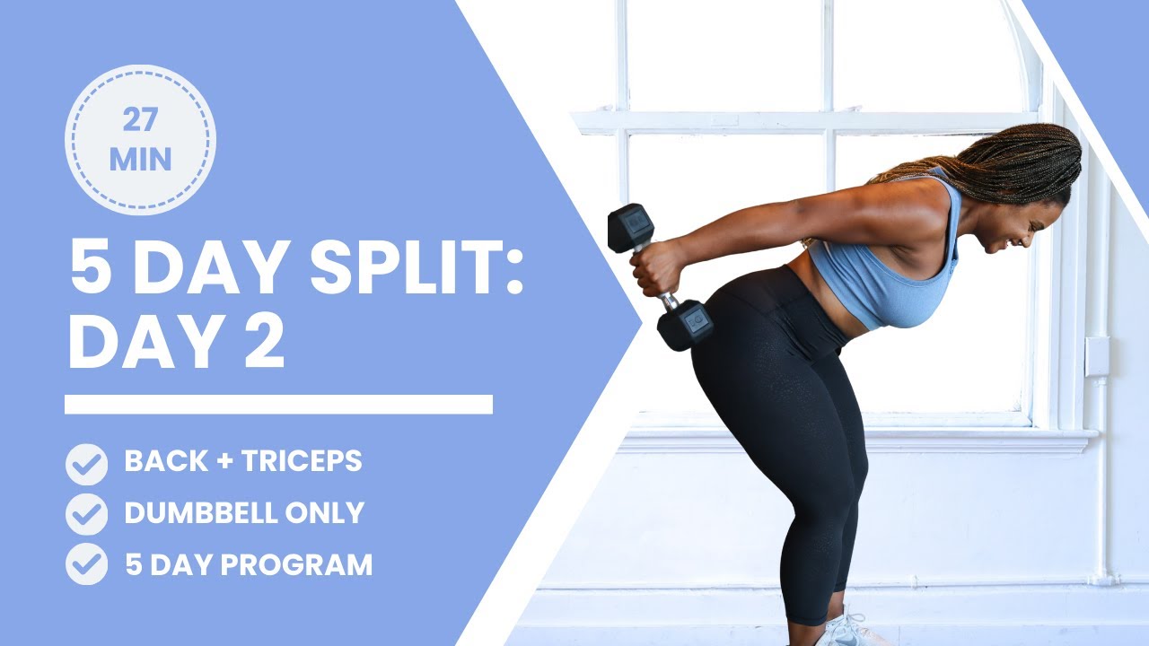 5 Day Split Workout Routine for Building Strength: Day 2: Back & Triceps