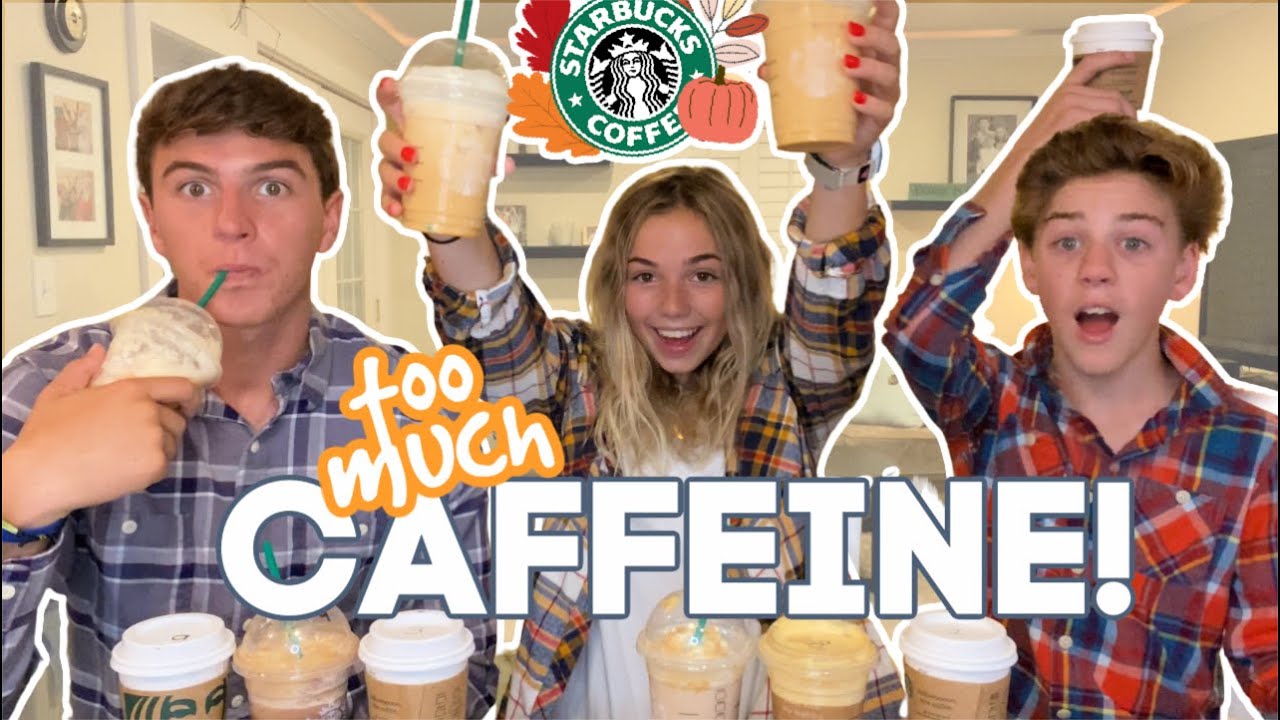 TOO MUCH CAFFEINE!! | Trying all of STARBUCKS' New FALL DRINKS | **hilarious**