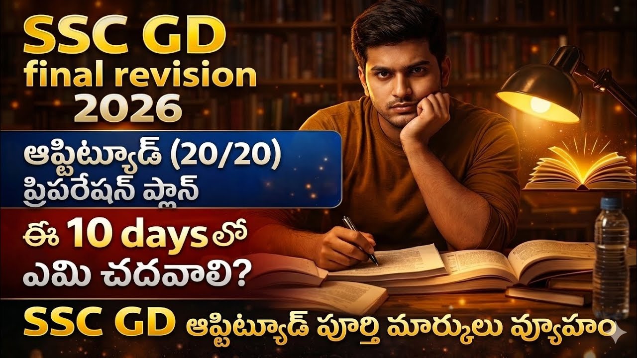🎯 SSC GD Aptitude (20/20) Strategy in Telugu | ఈ 10 రోజుల్లో ఏం చదవాలి? 🤯 Study with satish |