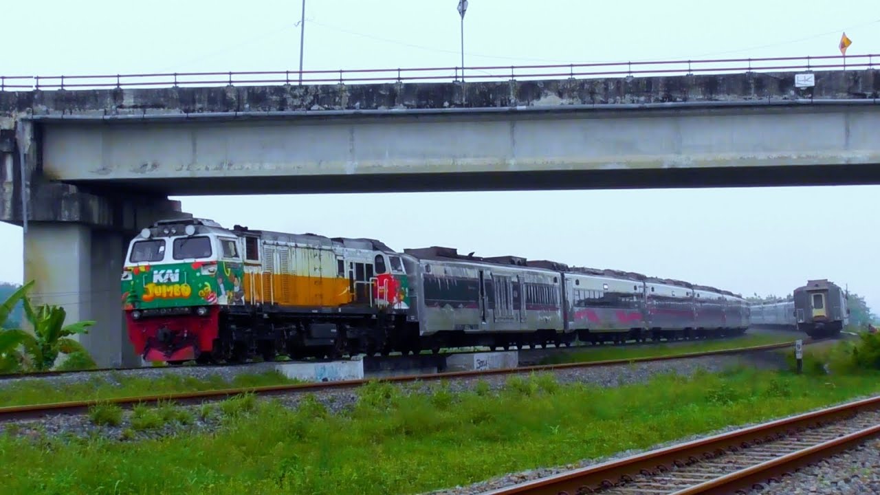 TOP‼️19 KERETA API PANJANG DI JALUR PERCABANGAN PRUPUK KAB BREBES