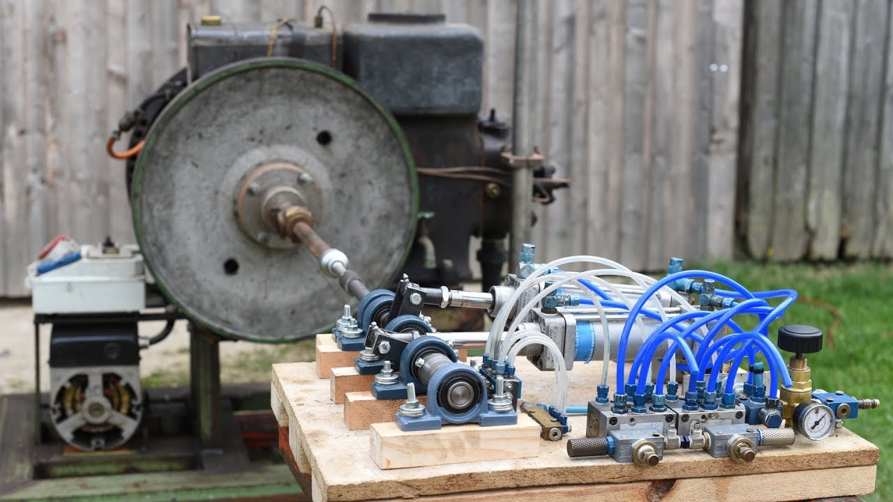 2 Zylinder Pneumatik Motor + Deutz MAH