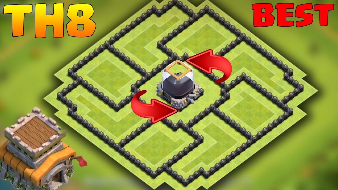Clash of Clans - Town Hall 8 Best Dark Elixir Farming Base | TH8 D/e Protection Base + Replays