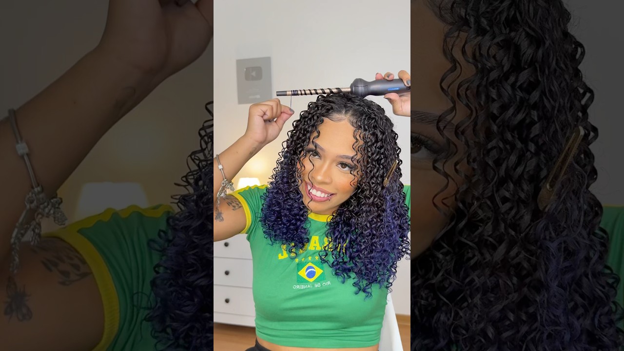 Finalizei meu cabelo cacheado TODO com babyliss ⭐️ 