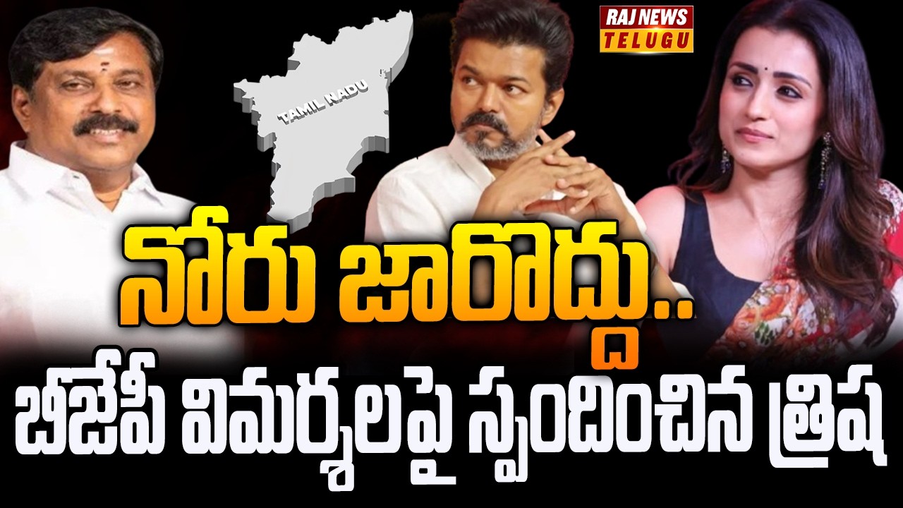 నోరు జారొద్దు.. బీజేపీ విమర్శలపై స్పందించిన త్రిష | Trisha Series On Bjp | Thalapathy Vijay | Raj