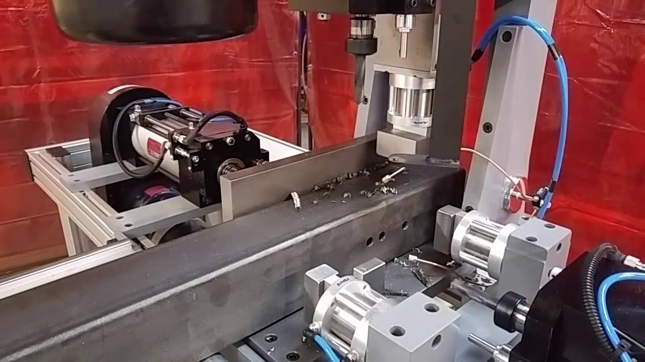 4-way Automatic Drilling System for Long Steel Tubes