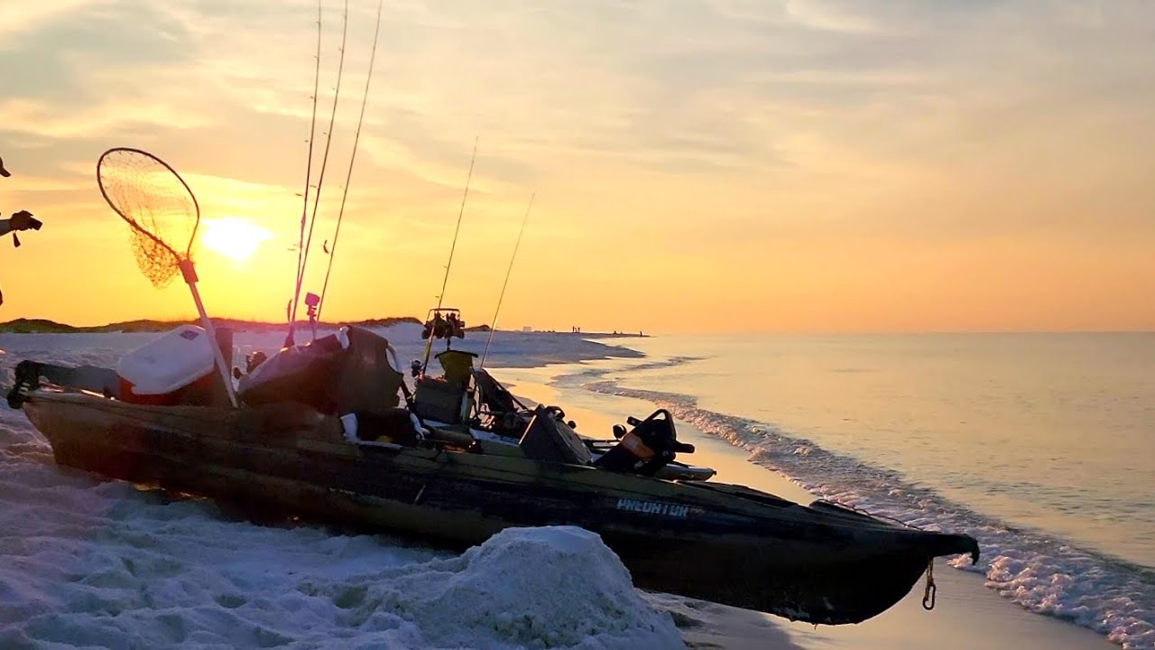 Nearshore Kayak Fishing the Emerald Coast | Chasing HUGE Schools of Fish Before the Dolphins Get Em'