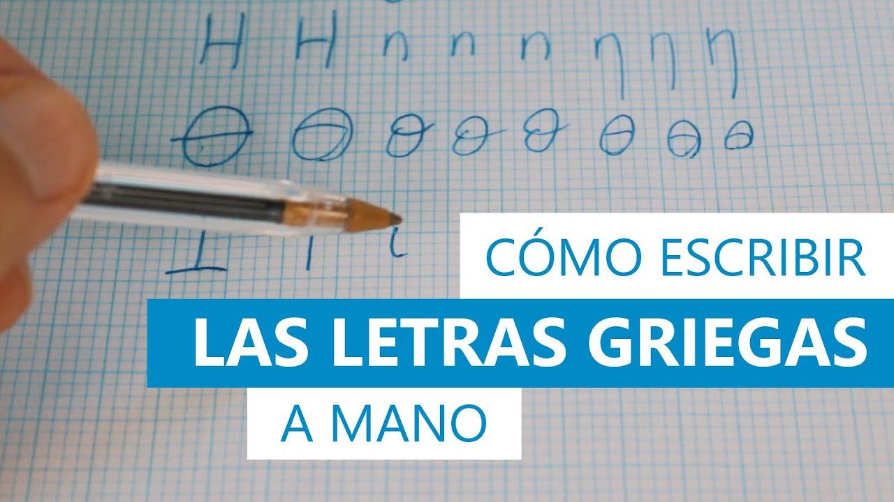 CÓMO ESCRIBIR las LETRAS GRIEGAS a mano