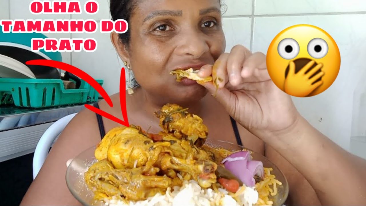 COMENDO DE MÃO/ GALINHA GUIZADA HUMMMMM DELÍCIA 😋 MUKBANG + cheguei pro desespero de alguns 🤣🤣🤣🤣🤣
