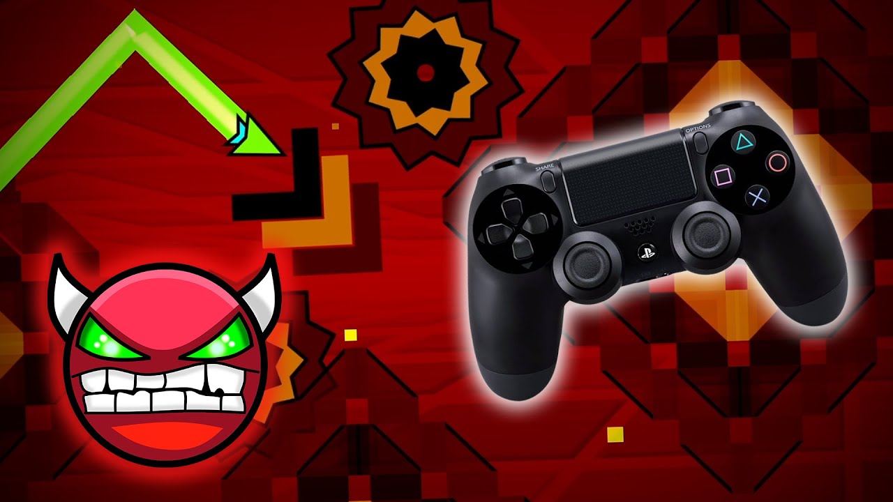 Beating Nine Circles using a controller in Geometry Dash
