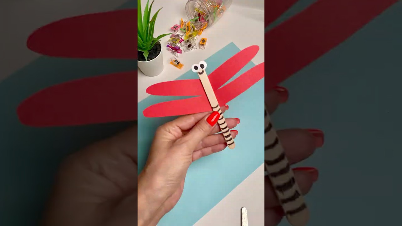 стрекоза  craft #crafts #short #svetaartandcraft #diy #art #dragonfly
