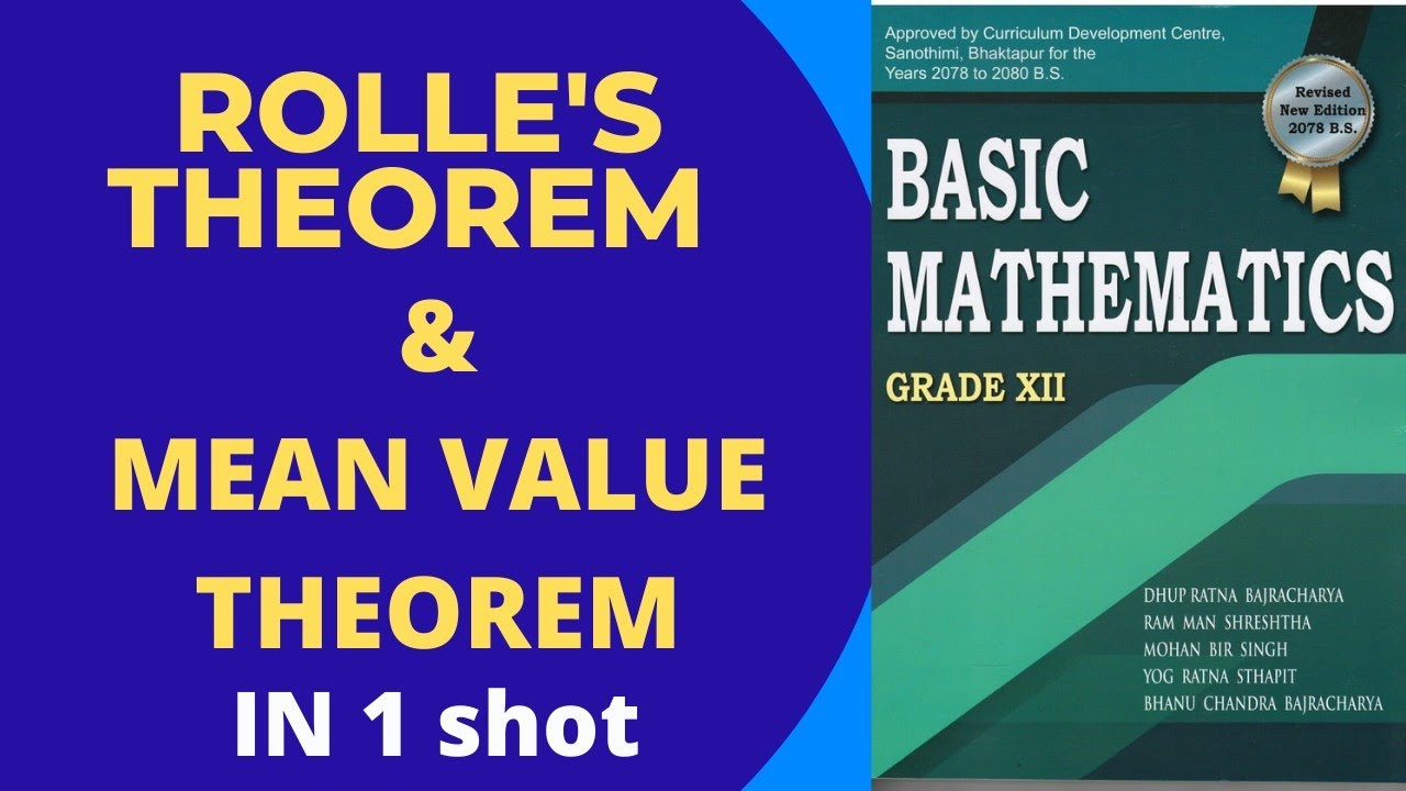 Rolle's and Mean Value Theorem| NEB Grade 12 Mathematics| Solved problems| Sajha Notes