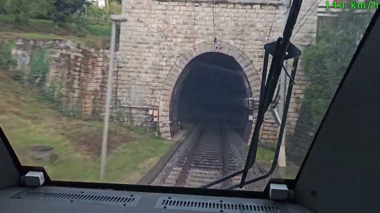4K [Cabride] 🇨🇭 Biel/Bienne  - 🇨🇵 Méroux TGV, en cabine d'une FLIRT France (RABe 522) + ICN rénové
