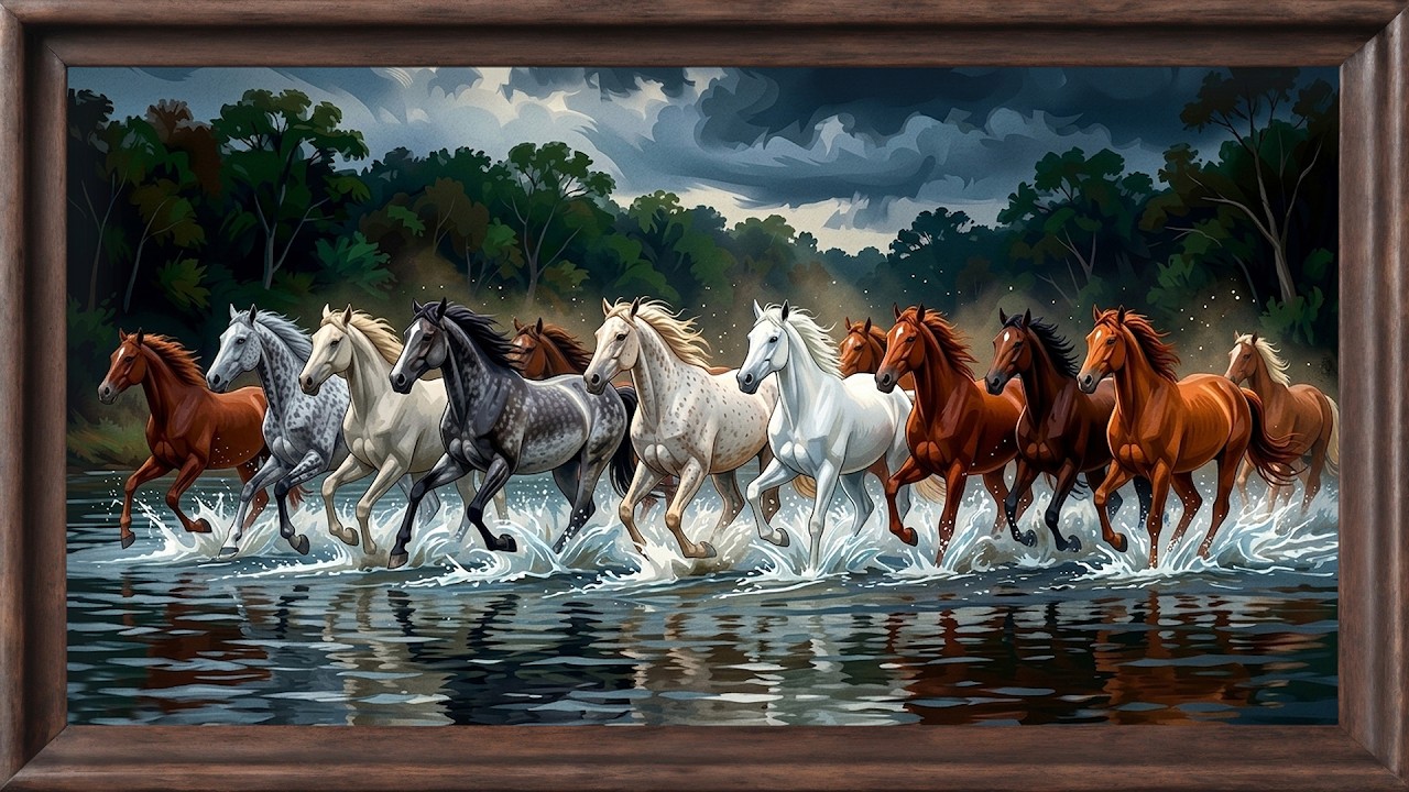 Horses 4K Vintage Art Wallpaper for TV