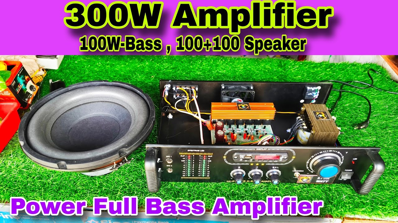 300W Power Full Amplifier Sound Testing || 2.1- 300W Amplifier || 100+100+100 Watt Amplifier || 300W