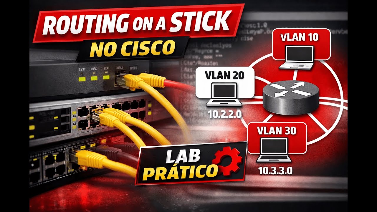 Como fazer Roteamento entre VLANs em redes Cisco (Routing on a Stick na prática)
