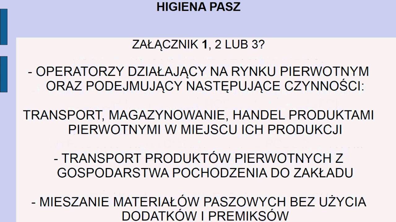 PODSTAWOWE AKTY PRAWA ZWIĄZANE Z HIGIENĄ PASZ