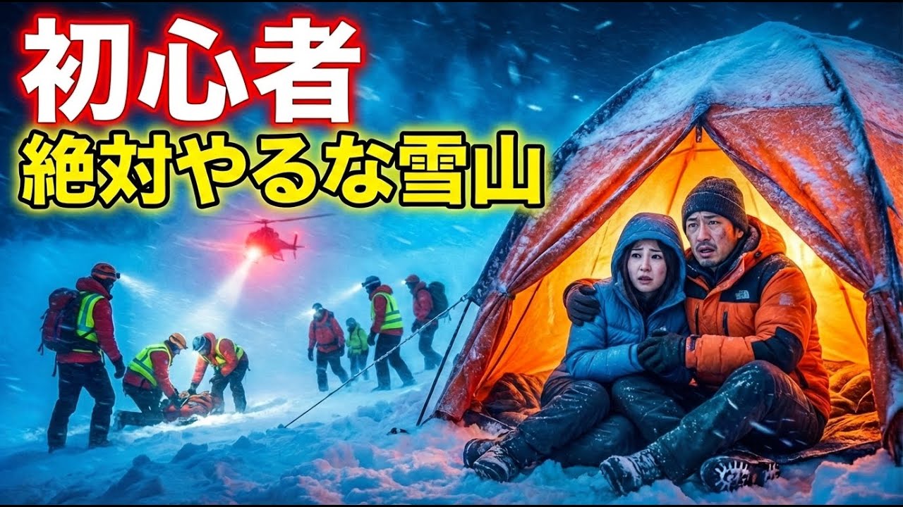 【視界ゼロ】宝剣岳ホワイトアウト遭難…「下に降りれば助かる」が招いた14時間ビバークの恐怖【AI再現】