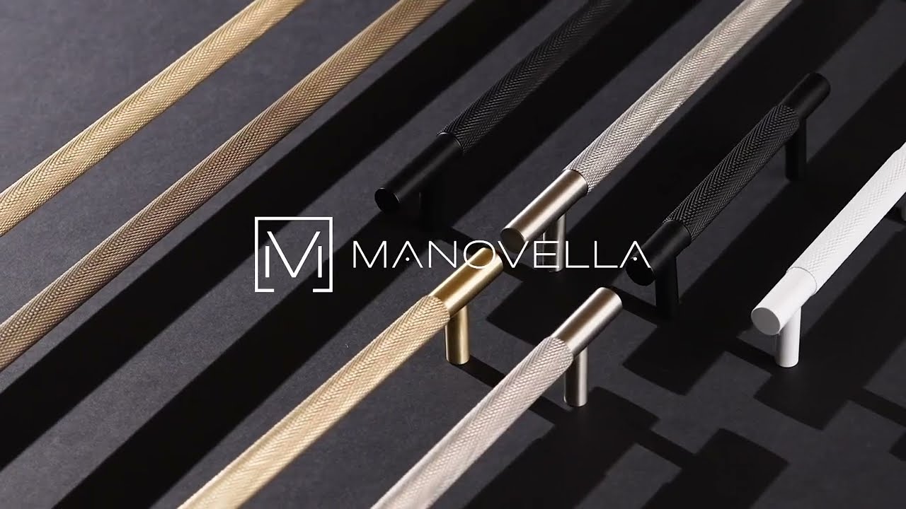 Manovella Knurled Drawer Pull - Charmian. BEAUTIFUL Textured Design, Solid Brass, Premium Hardware