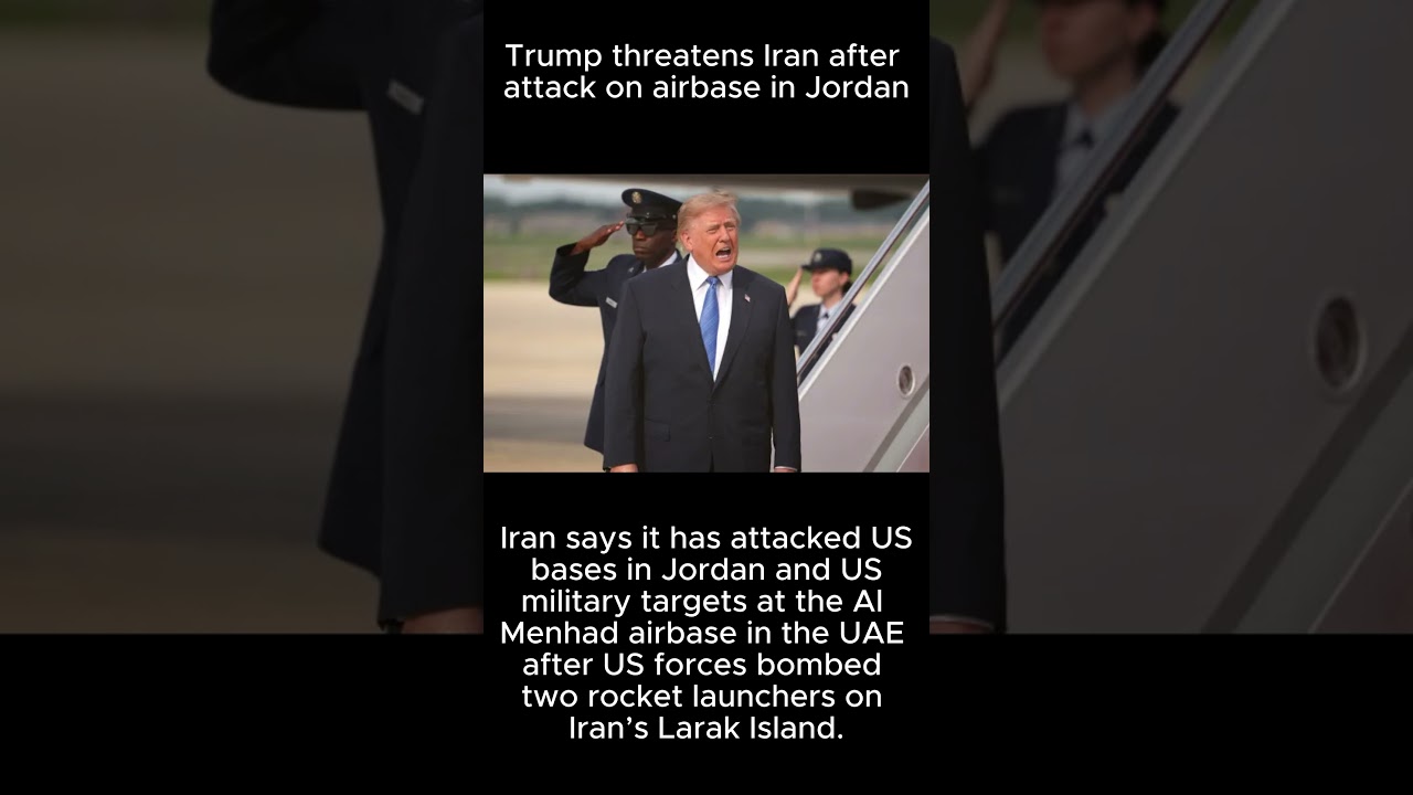 Trump Threatens Iran After Attack on Airbase in Jordan #iranwar #uspolitics #usa #trump #jordan
