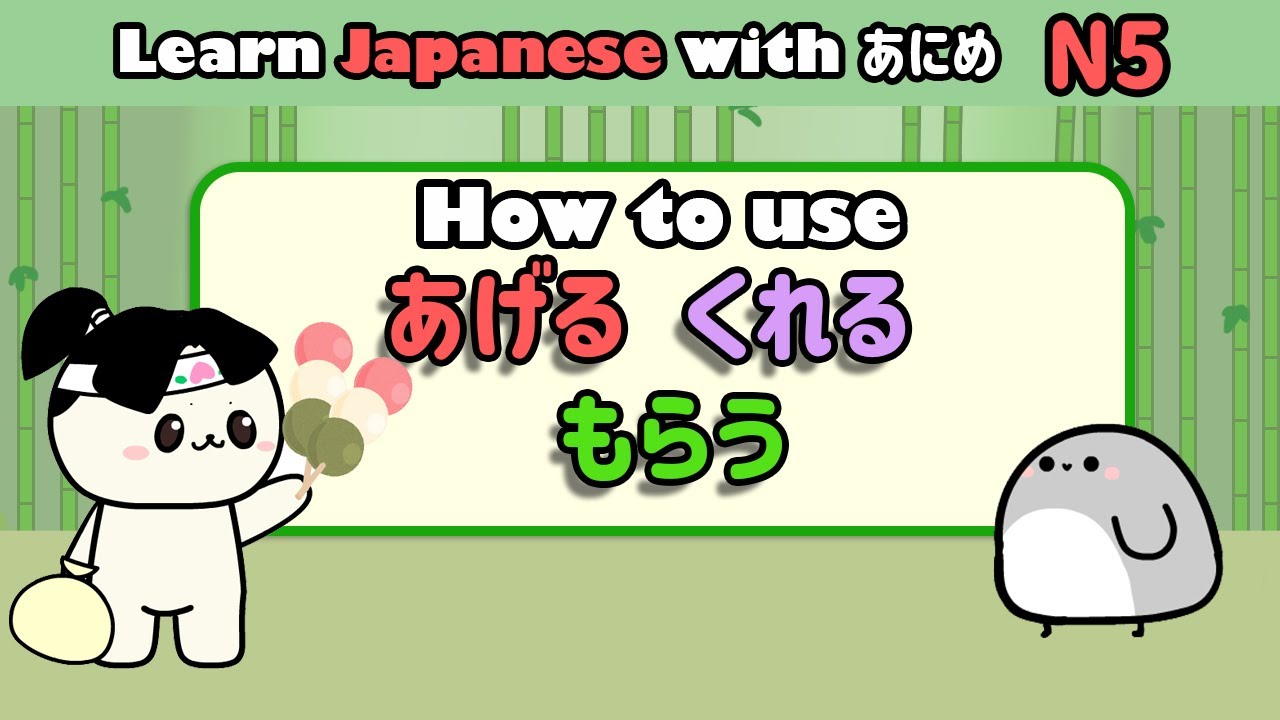 Learn Japanese ageru, morau, kureru (あげる, もらう, くれる) | Learn Japanese grammar for beginners