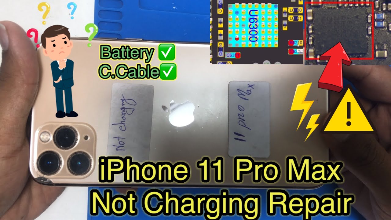 iPhone 11 Pro Max Not Charging repair. Replace U6300 iC.👨&zwj;🔧