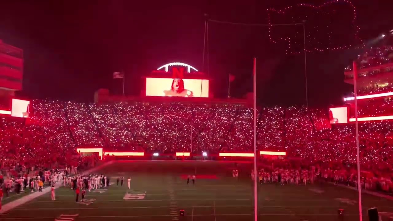 Nebraska Vs NIU 4th Quarter Light Show