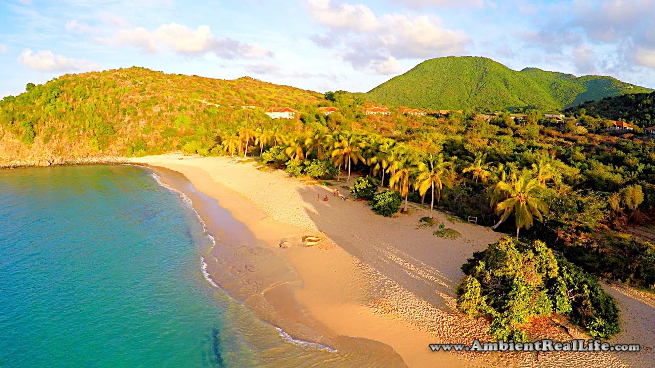St Maarten, SXM - Splash Drone tour of Marigot Bay, and Happy Bay, on French St Martin, Caribbean!