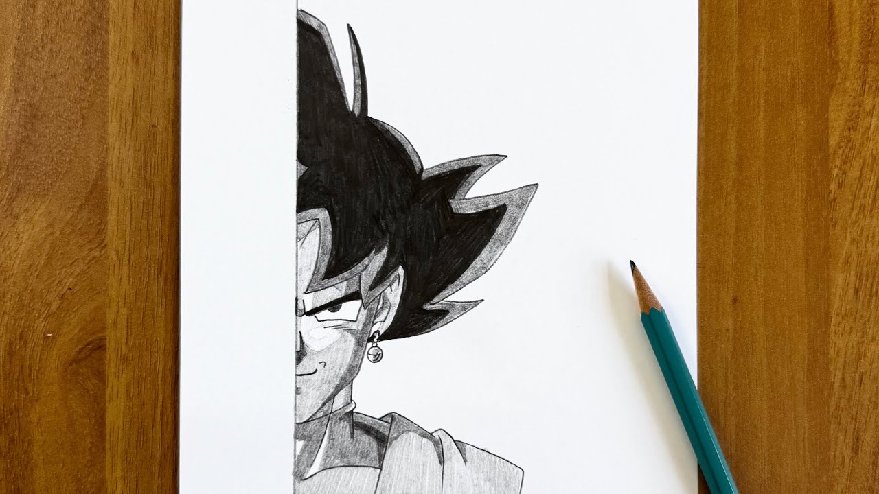 Como Dibujar a Goku Black  (Fácil) Para Principiantes - Paso a Paso | Dragon Ball Super