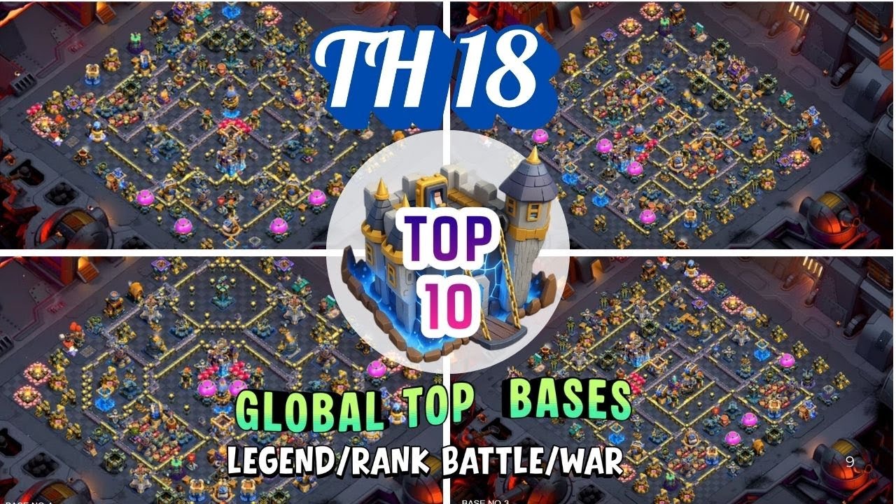 GLOBAL Top 10 TH18 Legend League/Rank Battle Bases (2025) – Anti-Meta Pushing Layouts