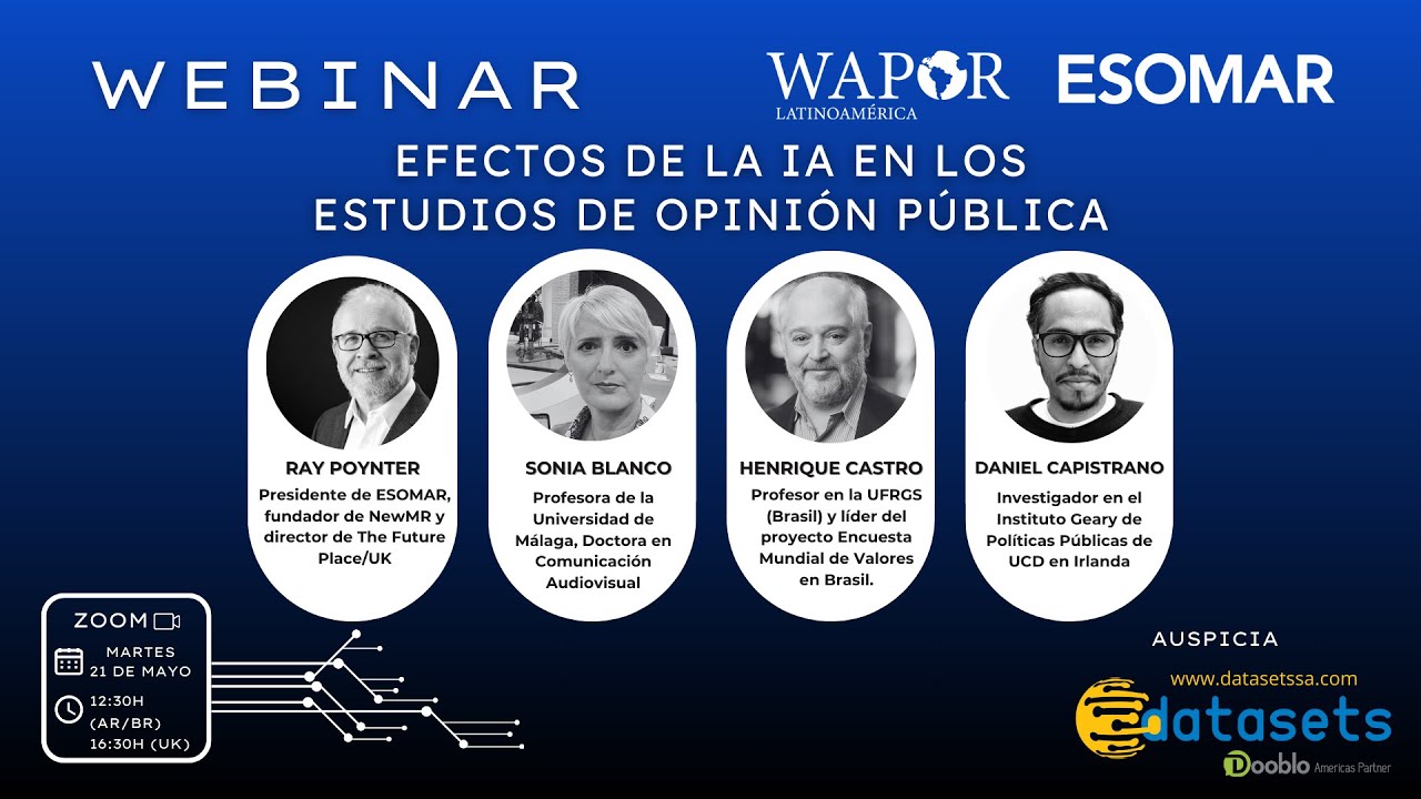 Efectos de la IA en los estudios de Opinión Pública - Webinar WAPOR Latinoamerica + ESOMAR