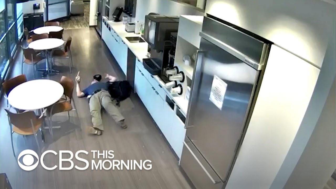 Video shows New Jersey man apparently faking workplace fall
