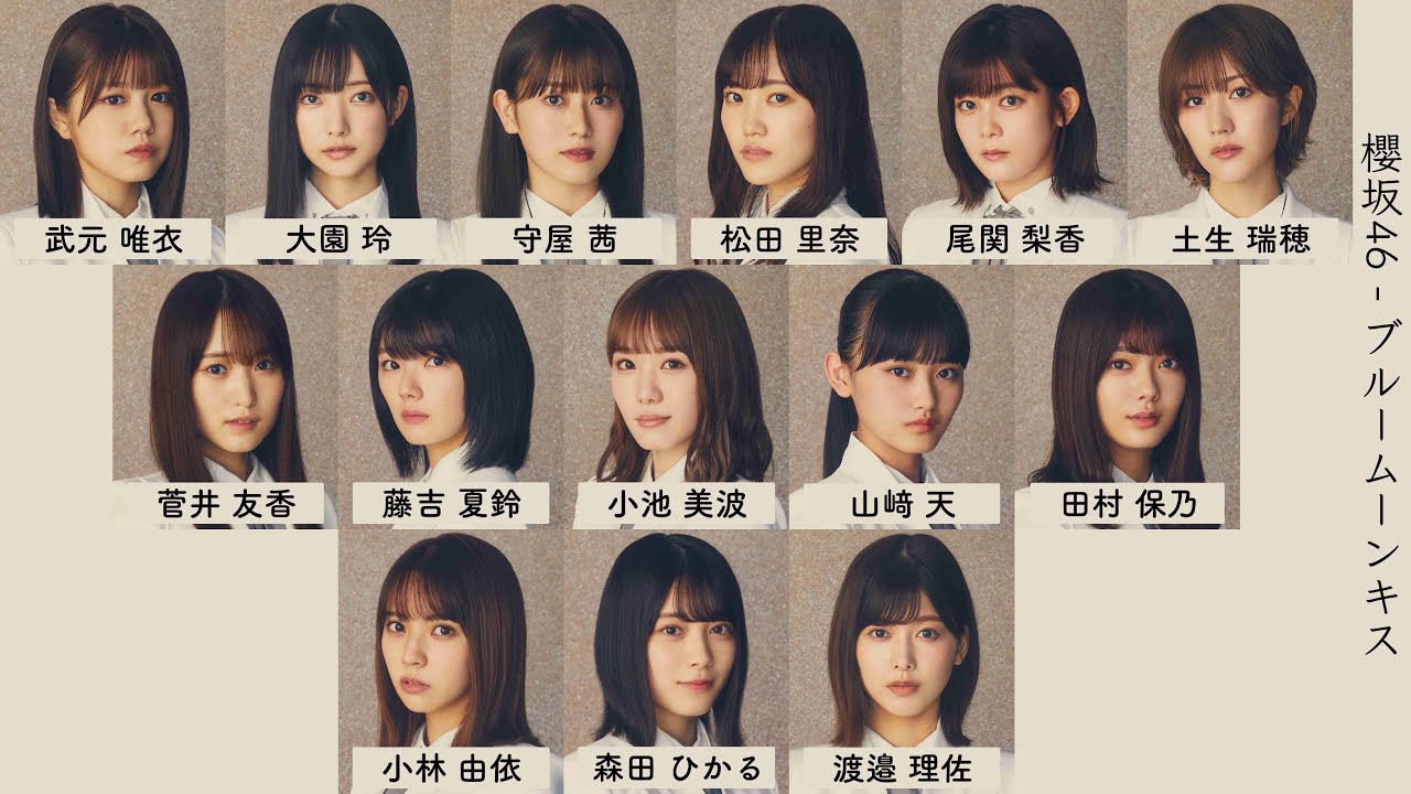 櫻坂46 - ブルームーンキス【歌割り/歌詞/フォーメーション】