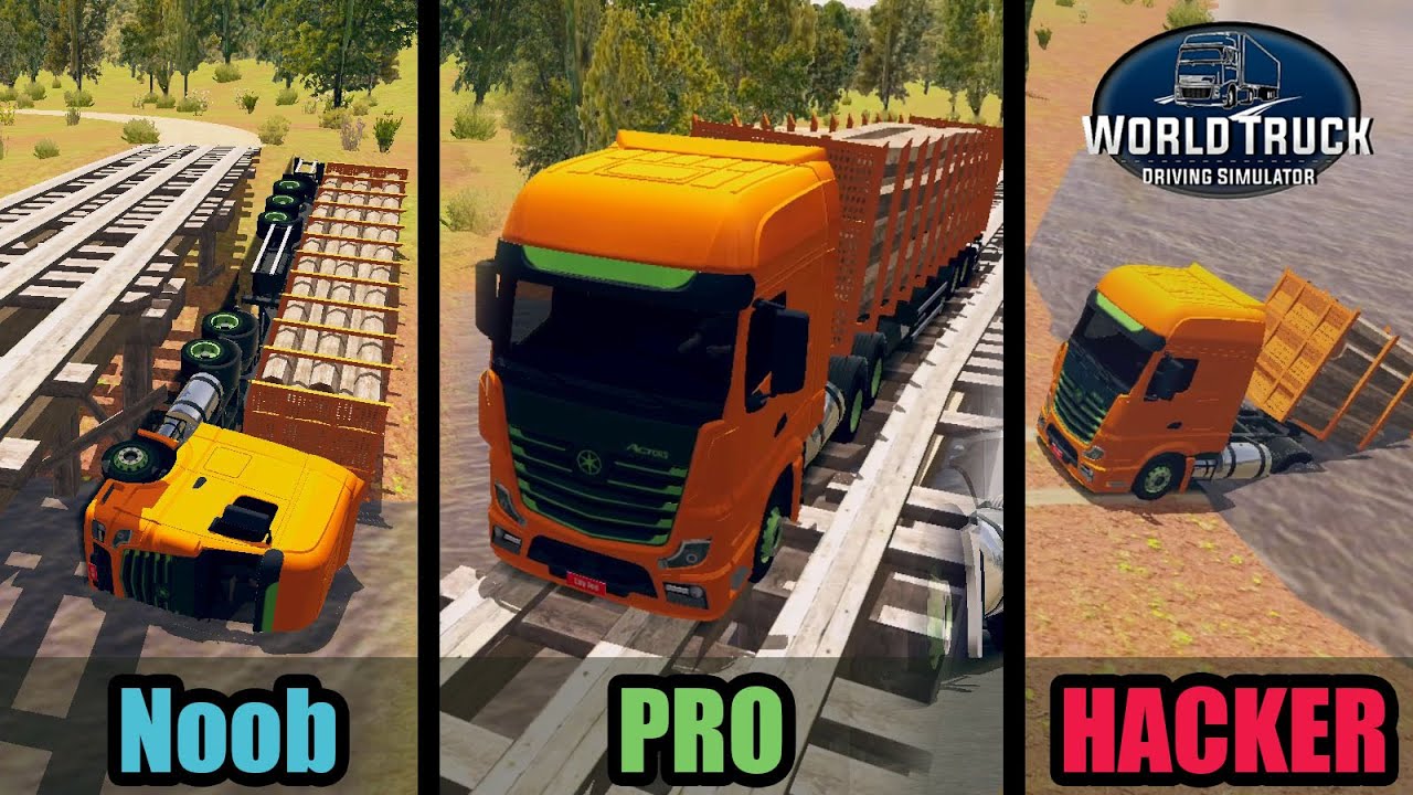 World Truck Driving Simulator | Noob vs Pro vs Hacker