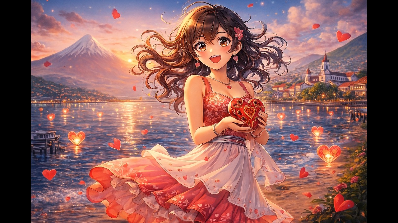 Valentine's Anime Girls of South America | Relaxing Background Music for Sleep