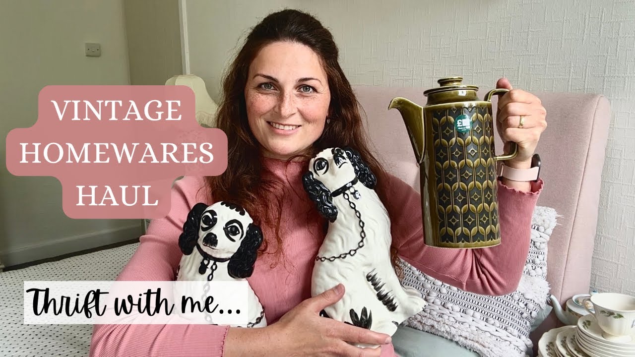 12 charity shops in 1 day! VINTAGE HOME DECOR HAUL | Angela’s Vintage Shop #thriftwithme