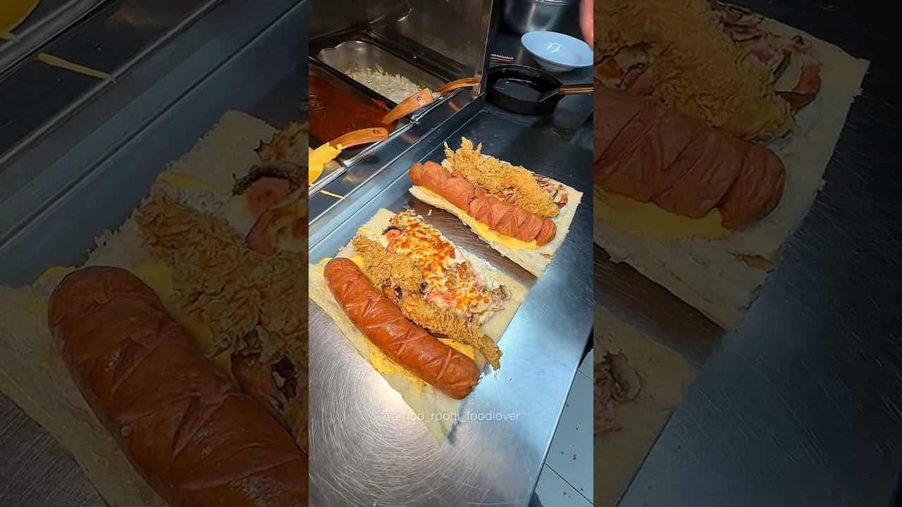 ساندویچ غول فستفود ایموجی&zwnj;وان🔥 Monster Sandwich‼️👆 #amoo_roohi