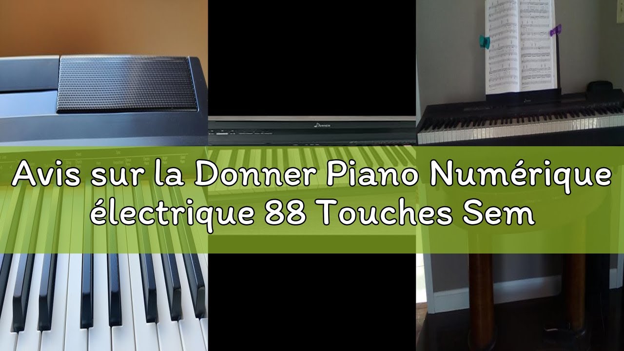 Avis sur la Donner Piano Numérique électrique 88 Touches Semi-lestées, Compact Clavier Touches lourd