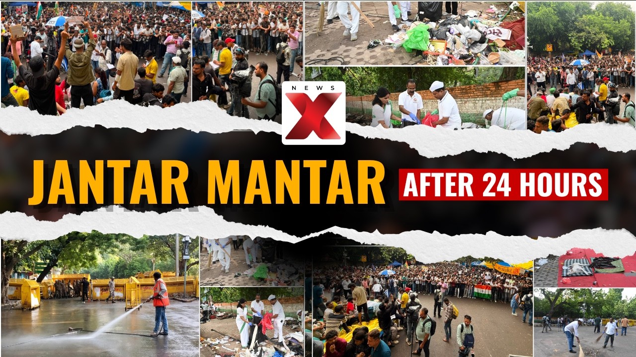 Jantar Mantar wiped clean after 36-day protest | On The Ground From Jantar Mantar  | NewsX