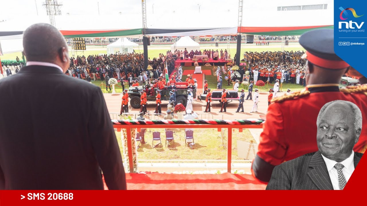 Mwai Kibaki's body arrives at Nyayo Stadium