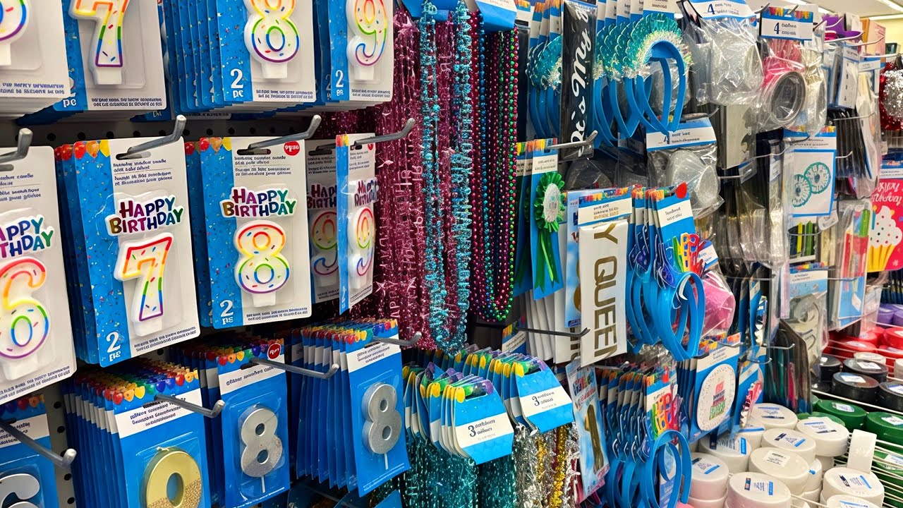 Организация полок для товаров для вечеринок из магазина Dollar Tree (ASMR)